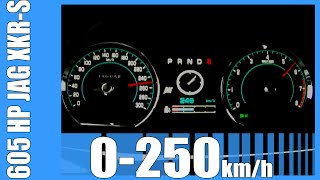 Jaguar XKR-S Arden TUNED 605 HP BRUTAL! 0-253 km/h Acceleration
