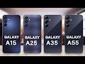 Samsung Galaxy A55 Vs Galaxy A35 Vs Galaxy A25 Vs Galaxy A15 Specs Review | Galaxy A Series 2024