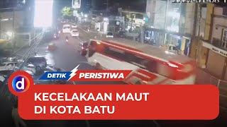 Detik-detik Bus Asal Bali Tabrak Motor-Mobil di Kota Batu, 4 Tew4s