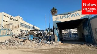 Video Footage Shows Massive Damage To UNRWA Headquarters In Gaza City