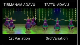 Tattu Adavu \u0026 Tirmanam Adavu || Sri Rama Nataka Niketan|| Bharatanatyam Dance