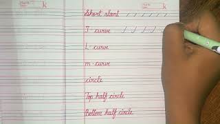 Cursive writing for beginners Lesson 1 | Basic Strokes and Shapes | Cursive handwriting practice