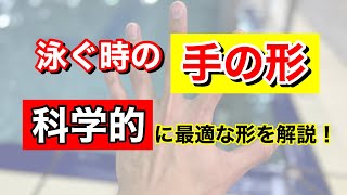 泳ぐ時の【手の形】意識してますか？最適な形が科学的に分かったので解説します！