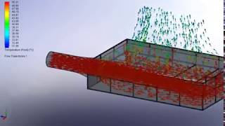Simulation of air flow in a flatbed dryer (CFD)