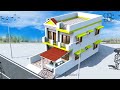 20x47 house plan 4 बेडरूम के साथ घरका डिजाइन 20x47 104gaj indianstyle double story