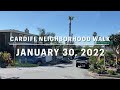 Cardiff, California neighborhood walk in January 2022