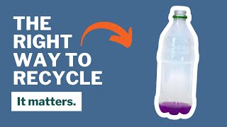 Recycle Right: Empty, clean and dry. It matters. (Soda)
