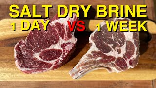 Salt Dry Brined Steak 1 Day VS 1 Week/Dry Brine Experiment