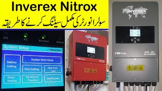 Inverex Nitrox Hybrid solar inverter complete settings | Smart load settings | Battery settings