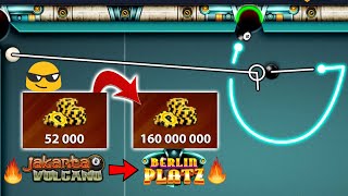 Changing 52K Coins into 160M Coins - Jakarta to Berlin - Sapphire League Top - 8BallPool GamingWithK