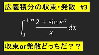 割と簡単！？【広義積分の収束・発散をジャッジせよ！#3】