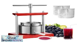 VEVOR Fruit Wine Press 0.8 Gallon/3L 2 Stainless Steel Barrels Manual Juice Review