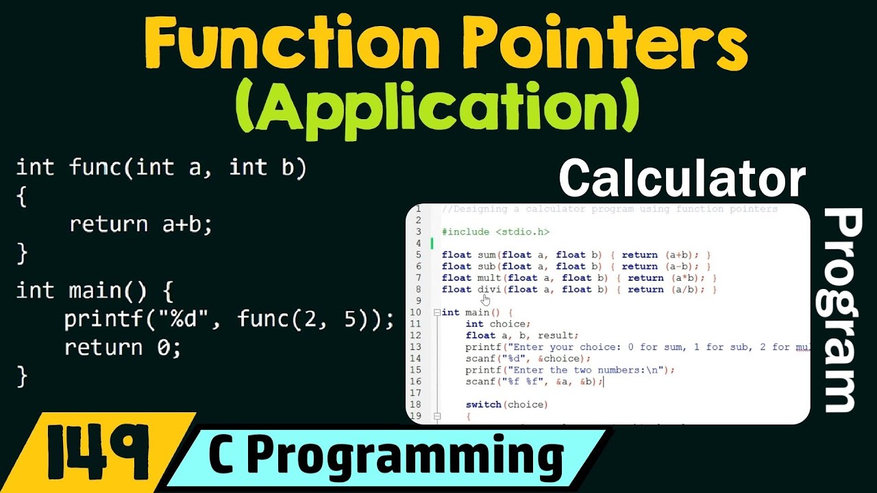Application Of Function Pointers In C Youtube