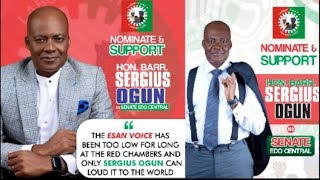 Nominate and Support HON. BARR. SERGIUS OGUN for Senate Edo Central