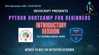 Python BootCamp || Introductory Session || DevScript