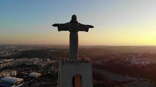 Lisbon and Almada Portugal Drone Footage