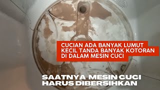 hasil cucian ada banyak lumut itu tandanya mesin cuci kotor ini cara jitu  membersihkannya