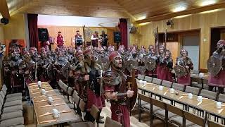 Delting Up Helly Aa 2023 - singing the Up Helly Aa \u0026 Galley songs