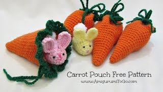 Crochet Along Carrot Pouch