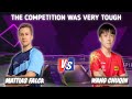 Mattias Falck vs Wang Chuqin WTT Champions