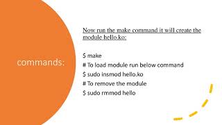 First Linux Device Driver (module program and executions steps)