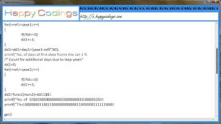 Program to compute difference between two dates c code example