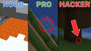 Minecraft: NOOB vs PRO vs HACKER Hidden Bases #Shorts