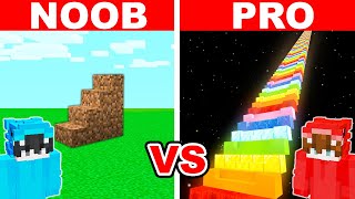 Minecraft NOOB vs PRO: LA ESCALERA MÁS LARGA en RETO DE CONSTRUCCIÓN