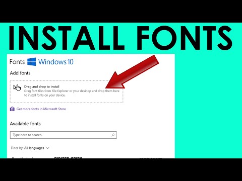 How to Install Fonts in Windows 10