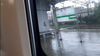 410次樹林發車經由花東線開往台東超優質直達EMU3000型十二輛編組EMU3006皮蛋豆腐騰雲號新城際自強號列車，終於搭乘未搭乘的列車(今天我家廚房花蓮鐵道遺跡半日遊)，(瑞芳站北→三貂嶺站路程景)