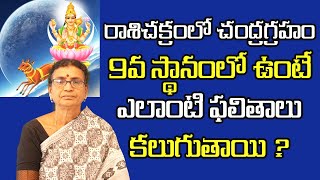 రాశి చక్రంలో చంద్ర గ్రహం 9వ స్థానంలో ఉంటే ఎలాంటి ఫలితాలు కలుగుతాయి? | Chandra Graham | Sunitha