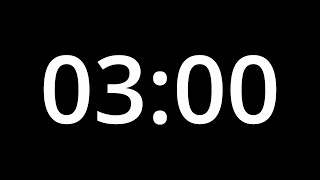 3  MINUTE TIMER - No Sound - Full HD 1080p - COUNTDOWN - 180 SECOND TIMER