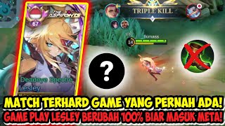 MATCH COMEBACK TERGILA! HARD GAME TERPARAH! GANTI BUILD LANING! | Top Global Lesley Build Tersakit