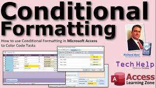 How to use Conditional Formatting in Microsoft Access to Color Code Tasks Due Now, Future, Past Due.