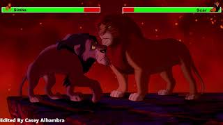 The Lion King (1994) Final Battle with healthbars 2/2