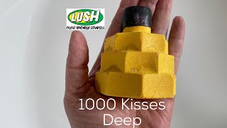 Lush cosmetics limited edition ‘1000 Kisses Deep’ bubble bar - Tub Demo