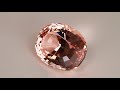 peach stepped oval morganite gemstone 16.26 carats