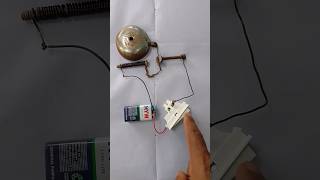 Electric Bell made with ElectroMagnet|#shortsvideo|construction of electric bell#experiment