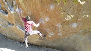 Center Direct (V10) - Bishop Bouldering