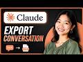 How To Export Claude AI Conversations?