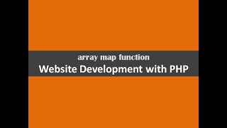 array map function website development with php