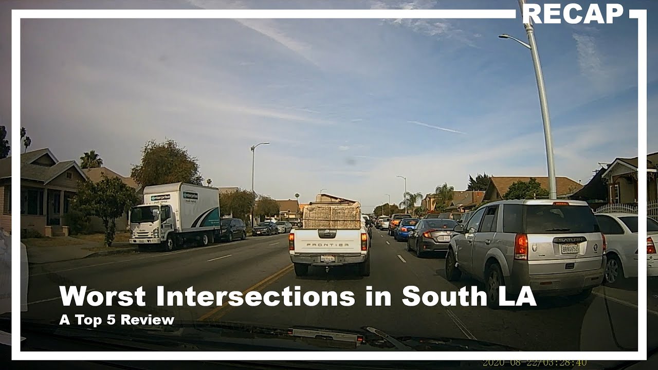 Top 5 Worst Intersections In South LA | Driving In LA - YouTube