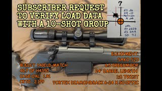 Subscriber Request To Verify Load Data With a 10-Shot Group