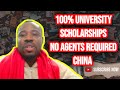 APPLY FOR FREE + 100% University Scholarships + 100% Scholarships in China + Study for free in China