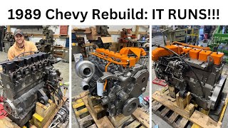 1989 Chevy Truck Rebuild #4: Engine swap & refurbishing a 12V Cummins Diesel Engine- IT RUNS!!!