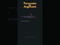 Parameter vs Argument in JavaScript