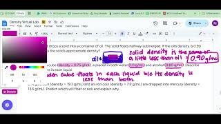 Density Virtual Lab Practice Problems