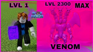 Noob To Pro | Noob Uses Venom Fruit ( Devil Fruits ) I Reached Level Max In Blox Fruits