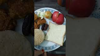 ## TODAYS IFTAR ##🍞🥐🍎🫒🥒##