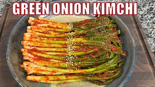 Making AUTHENTIC Green Onion Kimchi That anyone can make it!!😋